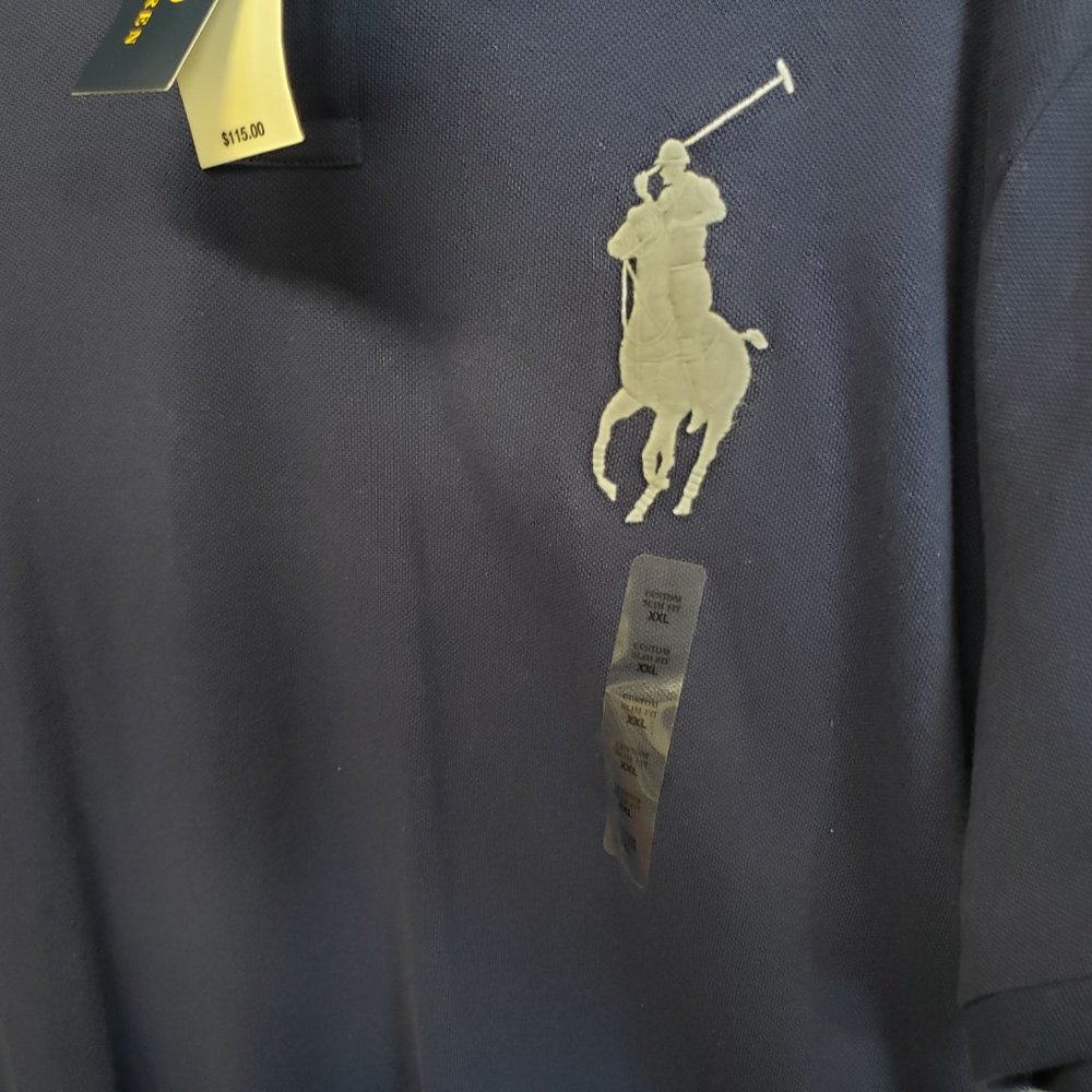 Polo by Ralph Lauren ~ Polo Shirt ~ Big Pony ~ Navy Blue XXL/TTG - Picture 2 of 8
